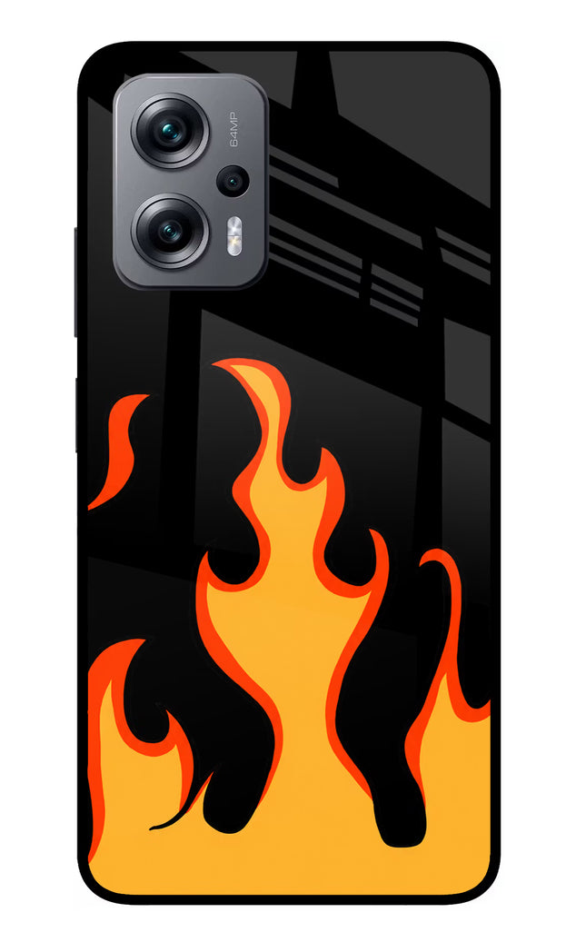 Fired Up – Black Redmi K50i Glass Case