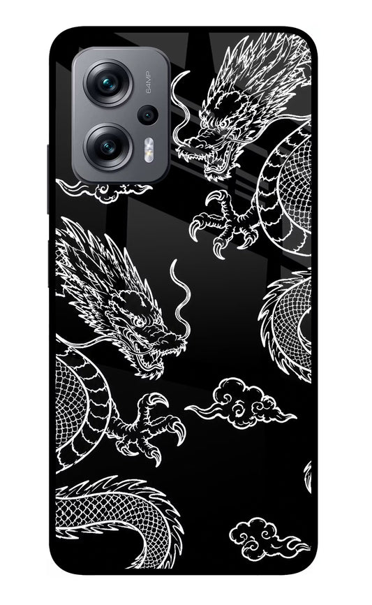 Twin Dragons Redmi K50i Glass Case