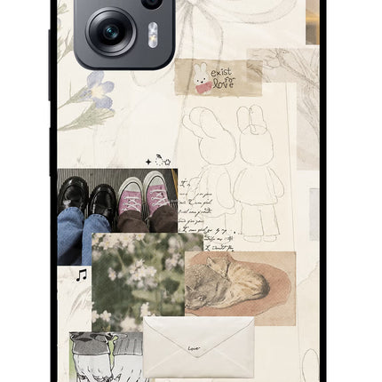 Soft Aesthetic Redmi K50i Glass Case