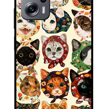 Cool Cat Redmi K50i Glass Case