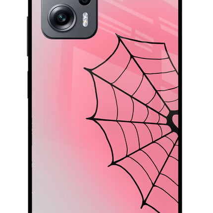 Pink Web Redmi K50i Glass Case