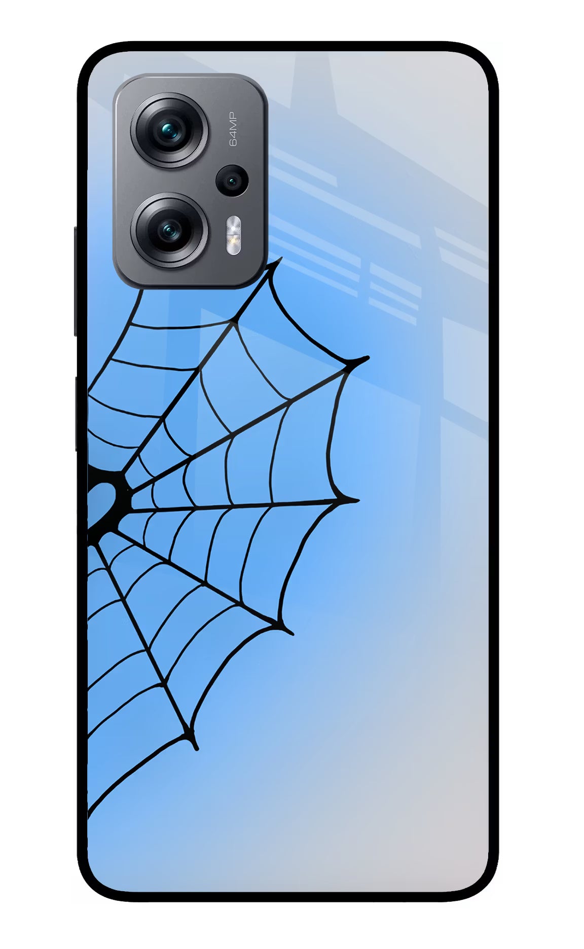 Blue Web Redmi K50i Glass Case
