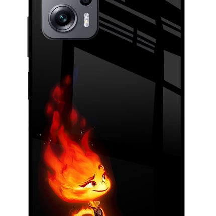 Ember Flame Redmi K50i Glass Case