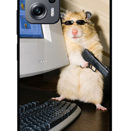 Hacker Hamster Redmi K50i Glass Case