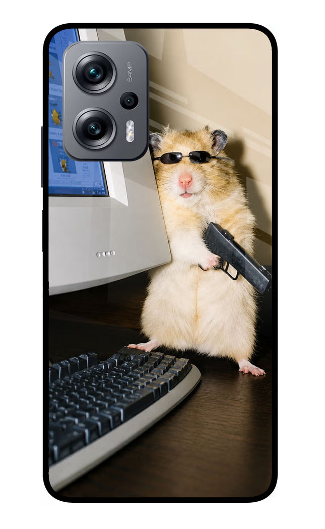 Hacker Hamster Redmi K50i Glass Case