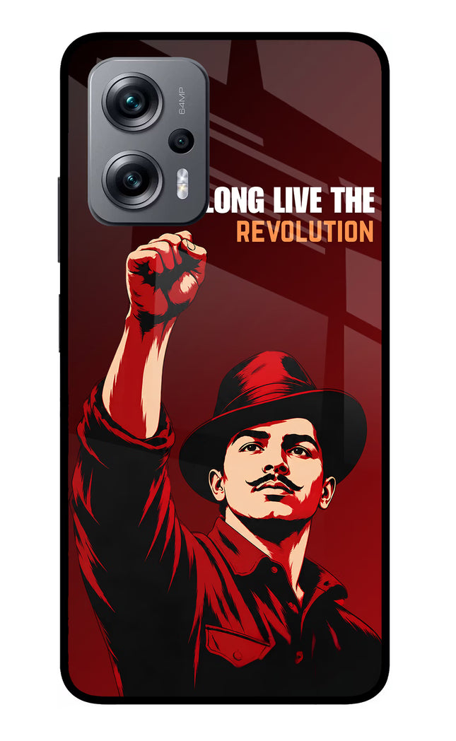 Bhagat Singh Revolution Redmi K50i Glass Case