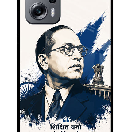 Dr. Ambedkar Visionary Redmi K50i Glass Case Back Cover by Casekaro