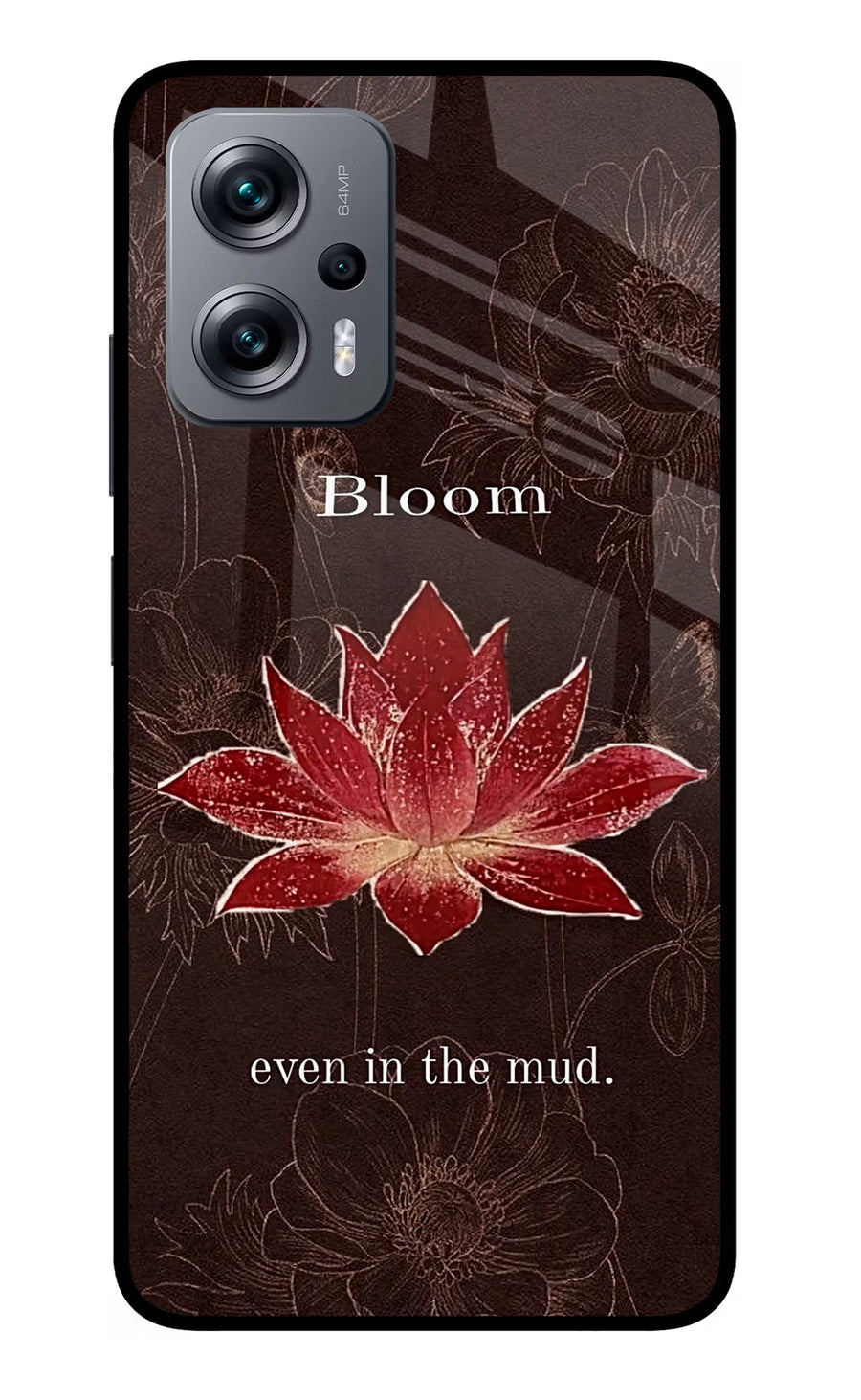 Bloom Redmi K50i Back Cover, Glass case