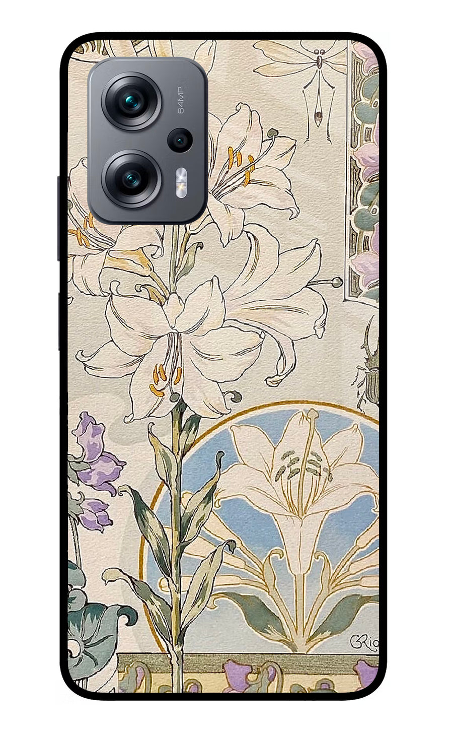 White Lily Redmi K50i Back Cover, Glass case