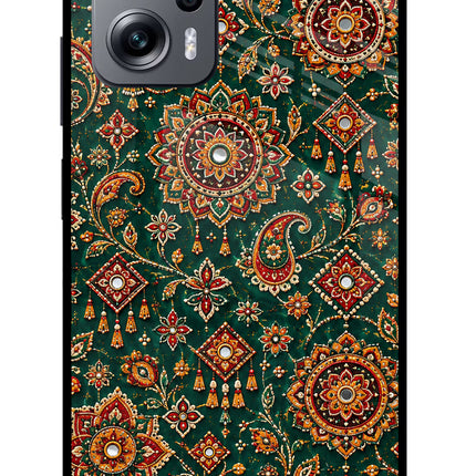 Green Pataka Redmi K50i Glass Case