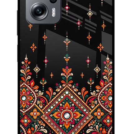Noir Mehfil Redmi K50i Glass Case Back Cover by Casekaro