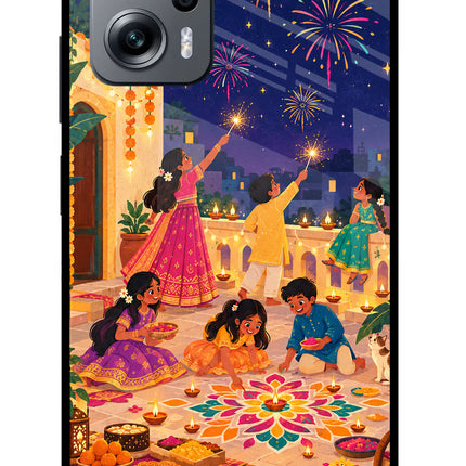 Diwali Night Redmi K50i Glass Case
