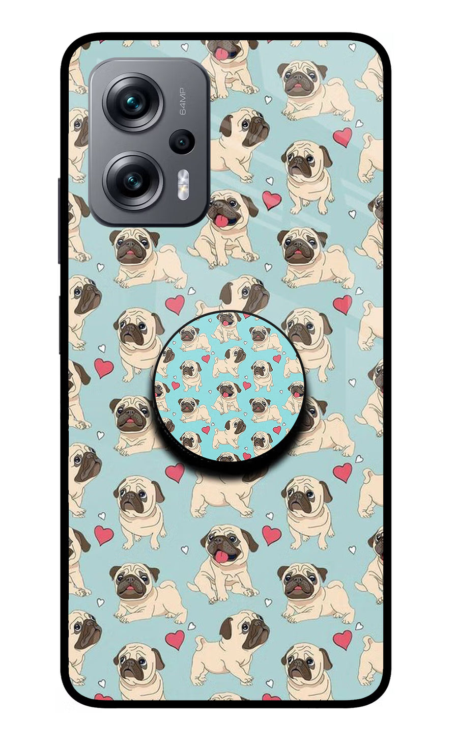Pug Dog Redmi K50i Pop Case, Glass case