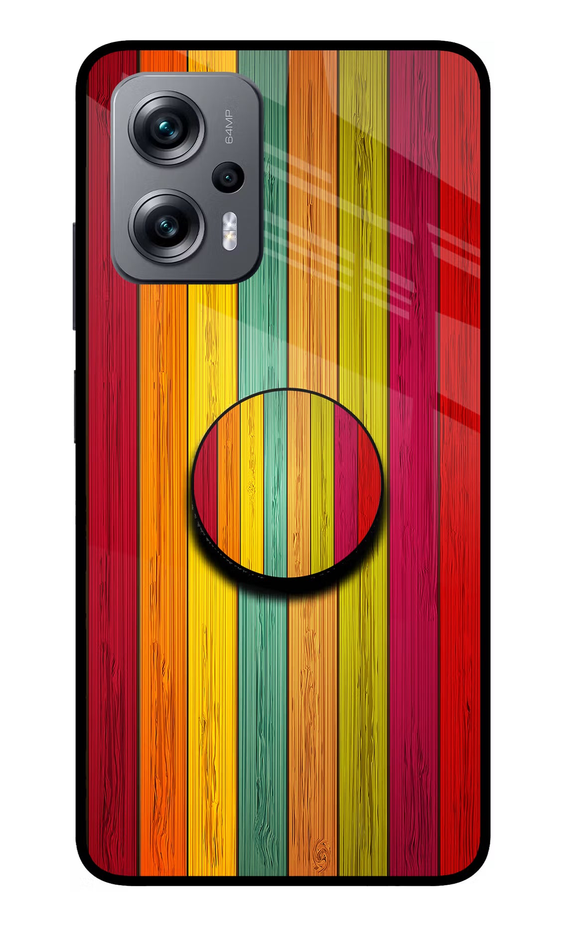 Multicolor Wooden Redmi K50i Pop Case by Casekaro