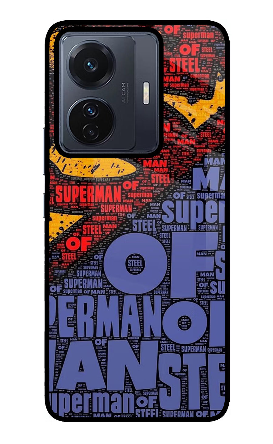 Superman Vivo T1 Pro 5G Back Cover, Glass case