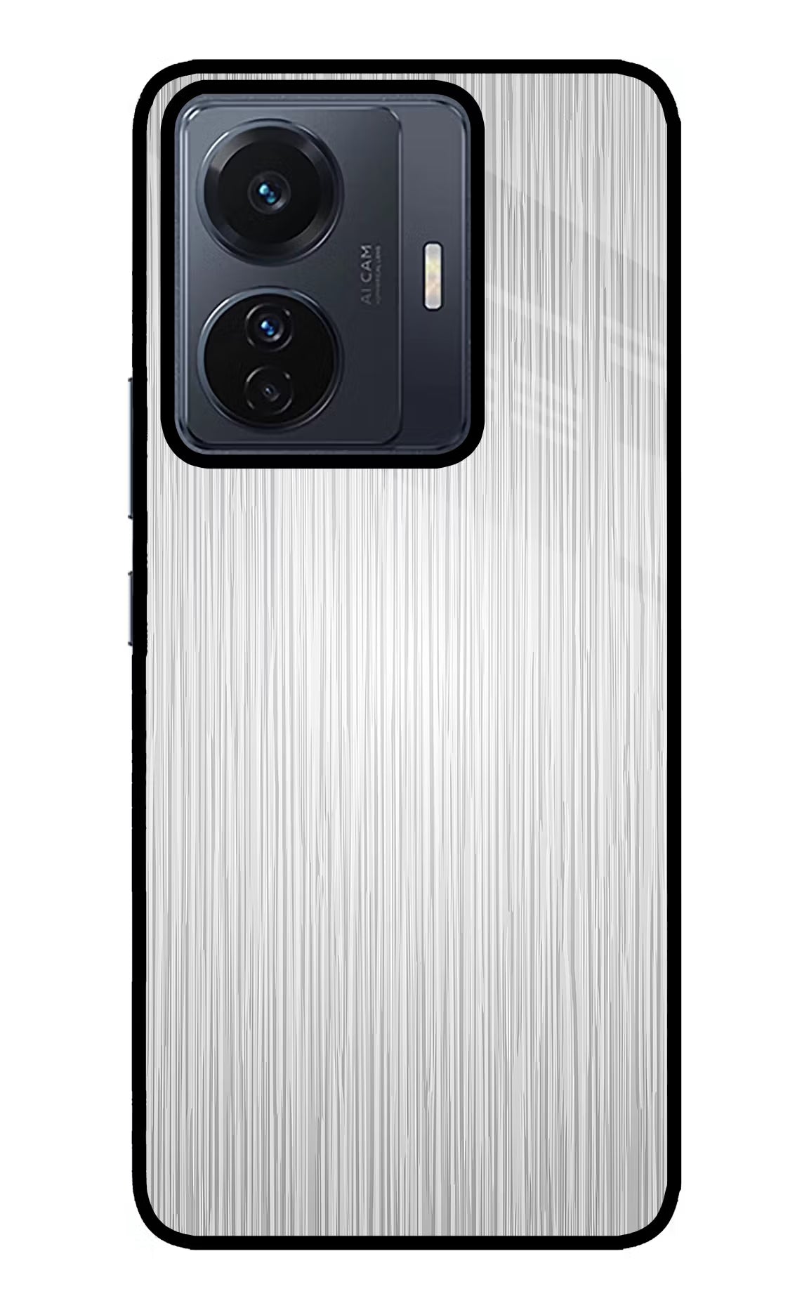 Wooden Grey Texture Vivo T1 Pro 5G Glass Case Back Cover by Casekaro