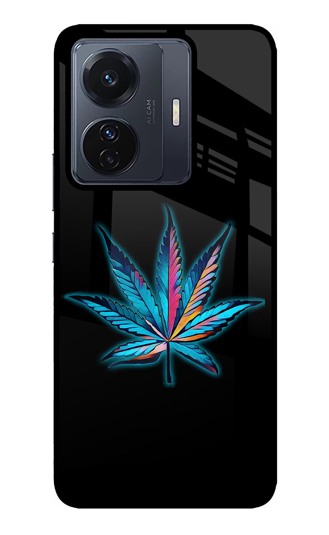 Weed Vivo T1 Pro 5G Glass Case Back Cover by Casekaro