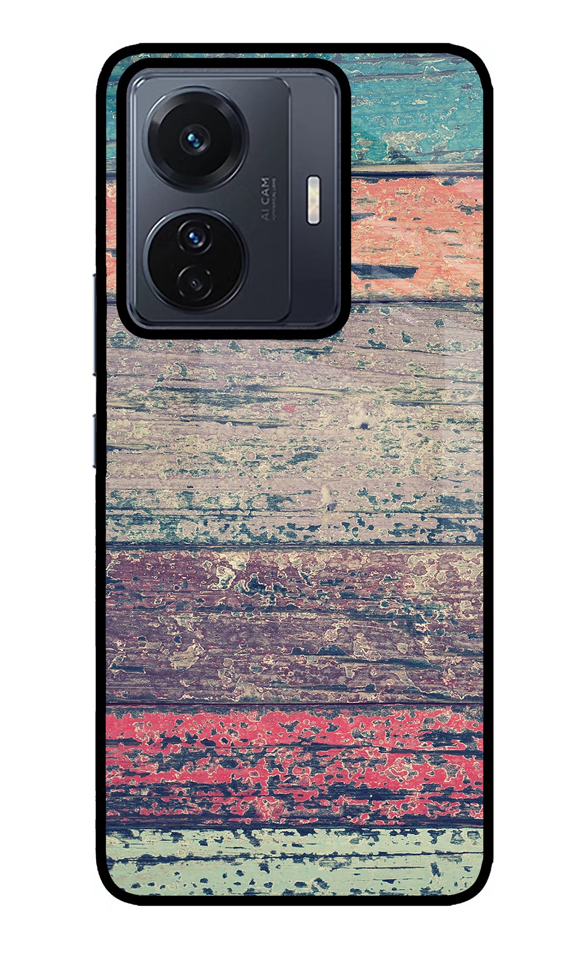 Colourful Wall Vivo T1 Pro 5G Glass Case Back Cover by Casekaro