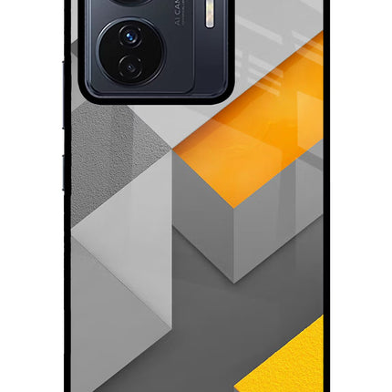 Abstract Vivo T1 Pro 5G Glass Case Back Cover by Casekaro