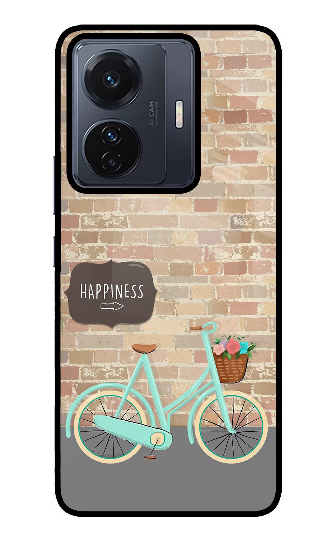 Happiness Artwork Vivo T1 Pro 5G Glass Case Back Cover by Casekaro