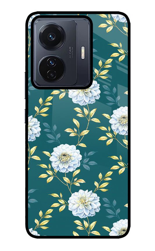 Flowers Vivo T1 Pro 5G Glass Case