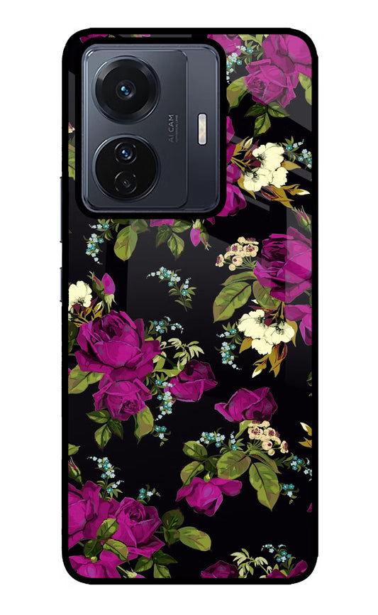 Flowers Vivo T1 Pro 5G Glass Case