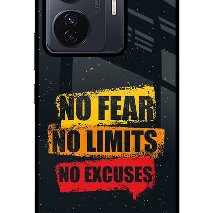No Fear No Limits No Excuse Vivo T1 Pro 5G Glass Case