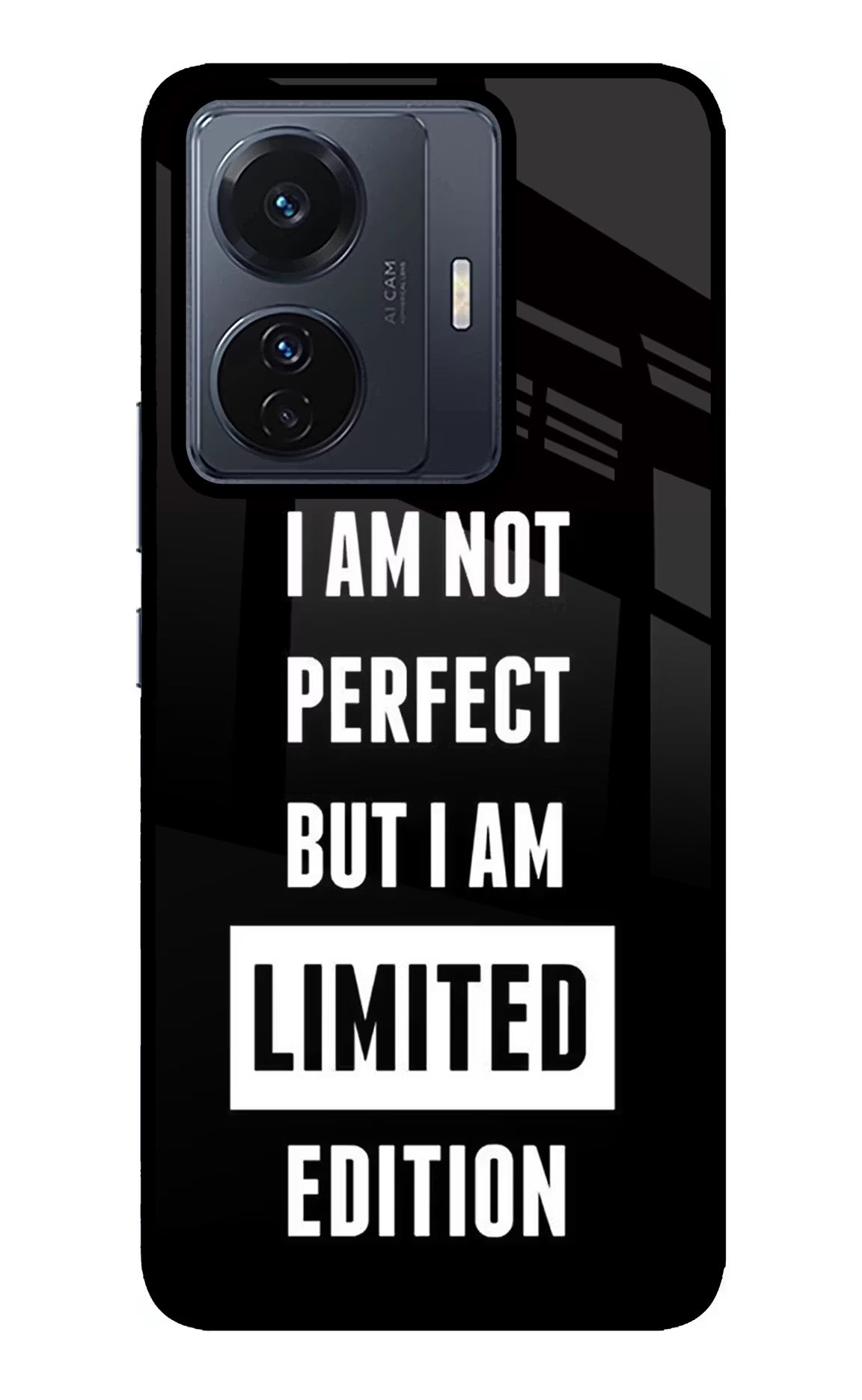 I Am Not Perfect But I Am Limited Edition Vivo T1 Pro 5G Glass Case Back Cover by Casekaro