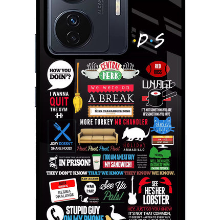 FRIENDS Vivo T1 Pro 5G Glass Case Back Cover by Casekaro