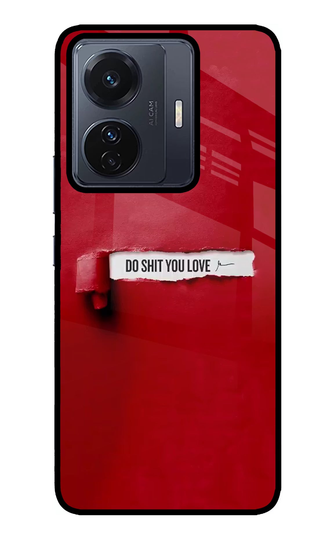 Do Shit You Love Vivo T1 Pro 5G Glass Case Back Cover by Casekaro