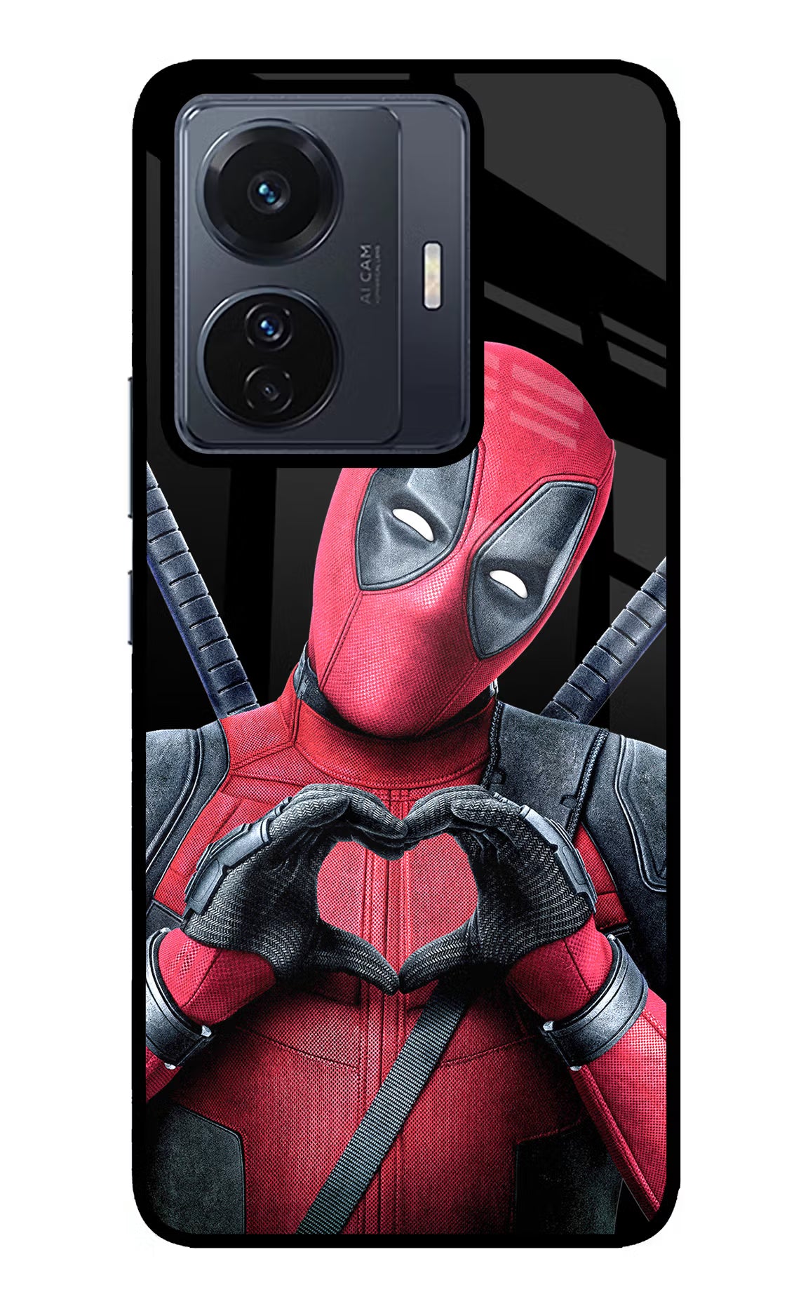 Deadpool Vivo T1 Pro 5G Glass Case