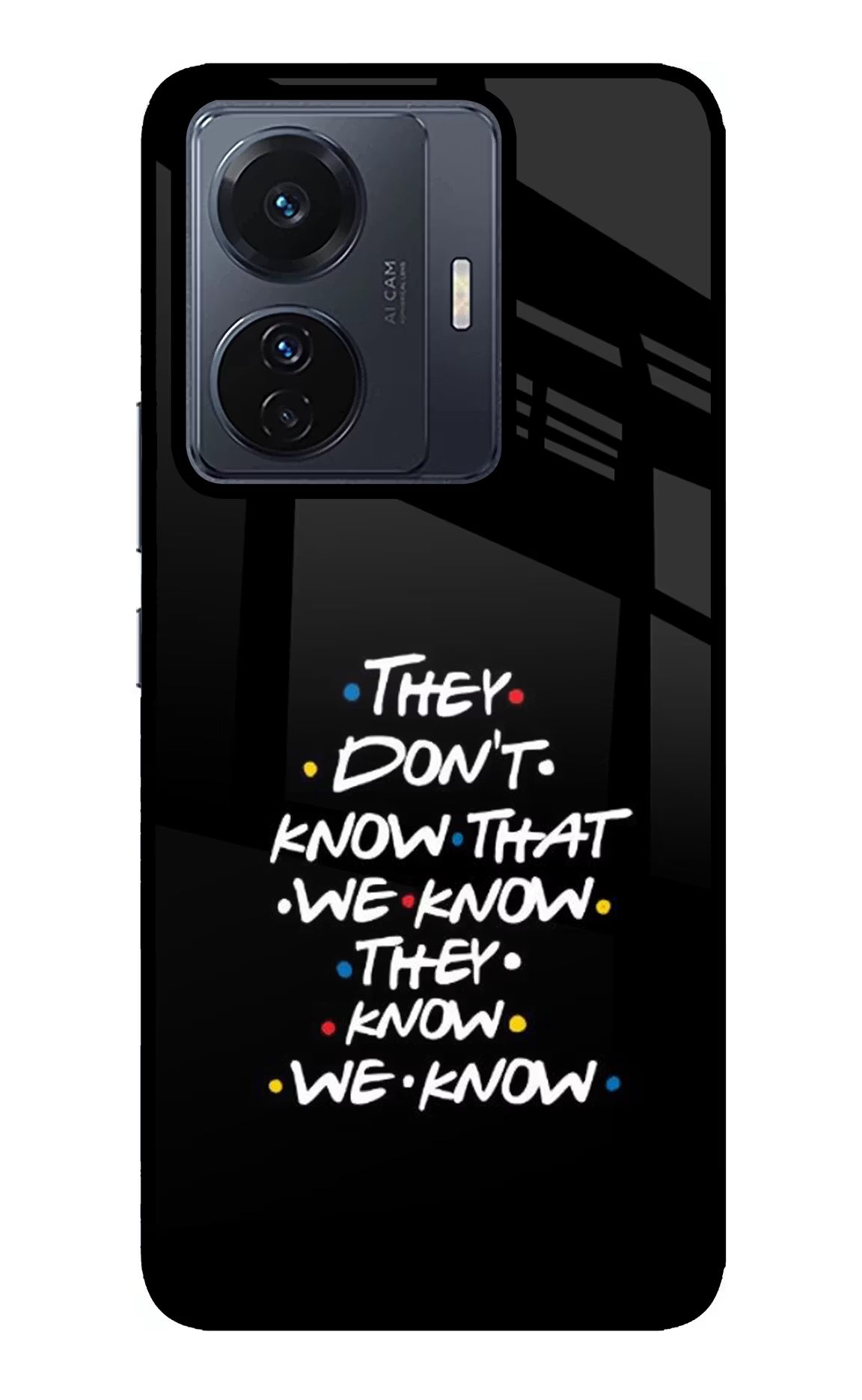 FRIENDS Dialogue Vivo T1 Pro 5G Glass Case Back Cover by Casekaro