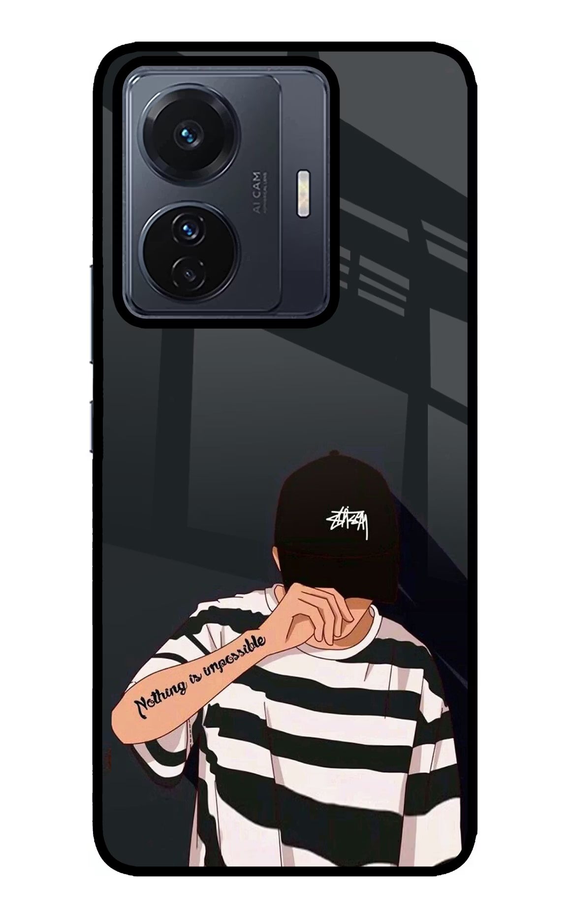 Aesthetic Boy Vivo T1 Pro 5G Glass Case Back Cover by Casekaro