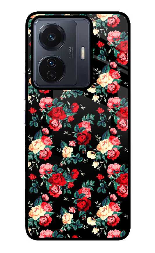 Rose Pattern Vivo T1 Pro 5G Glass Case