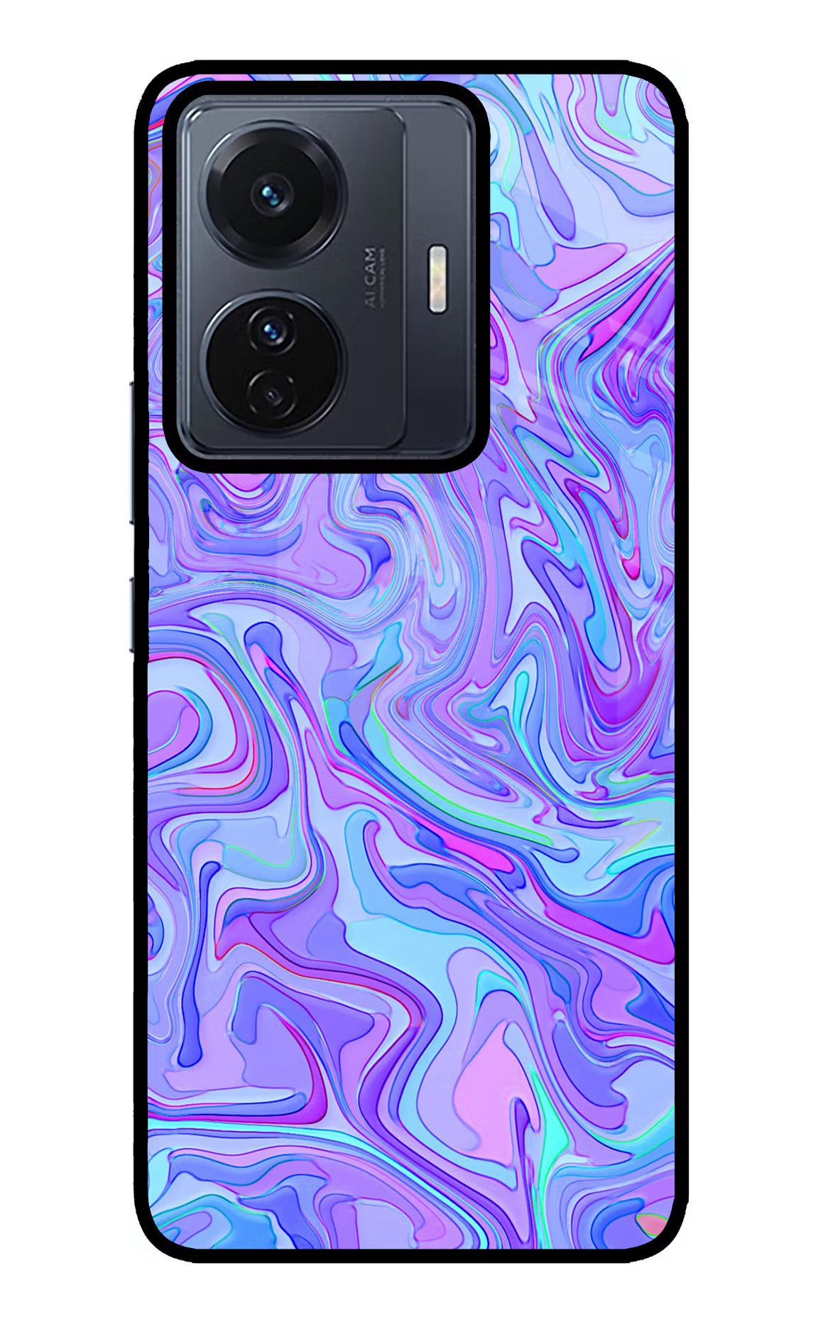 Glitter Vivo T1 Pro 5G Glass Case Back Cover by Casekaro