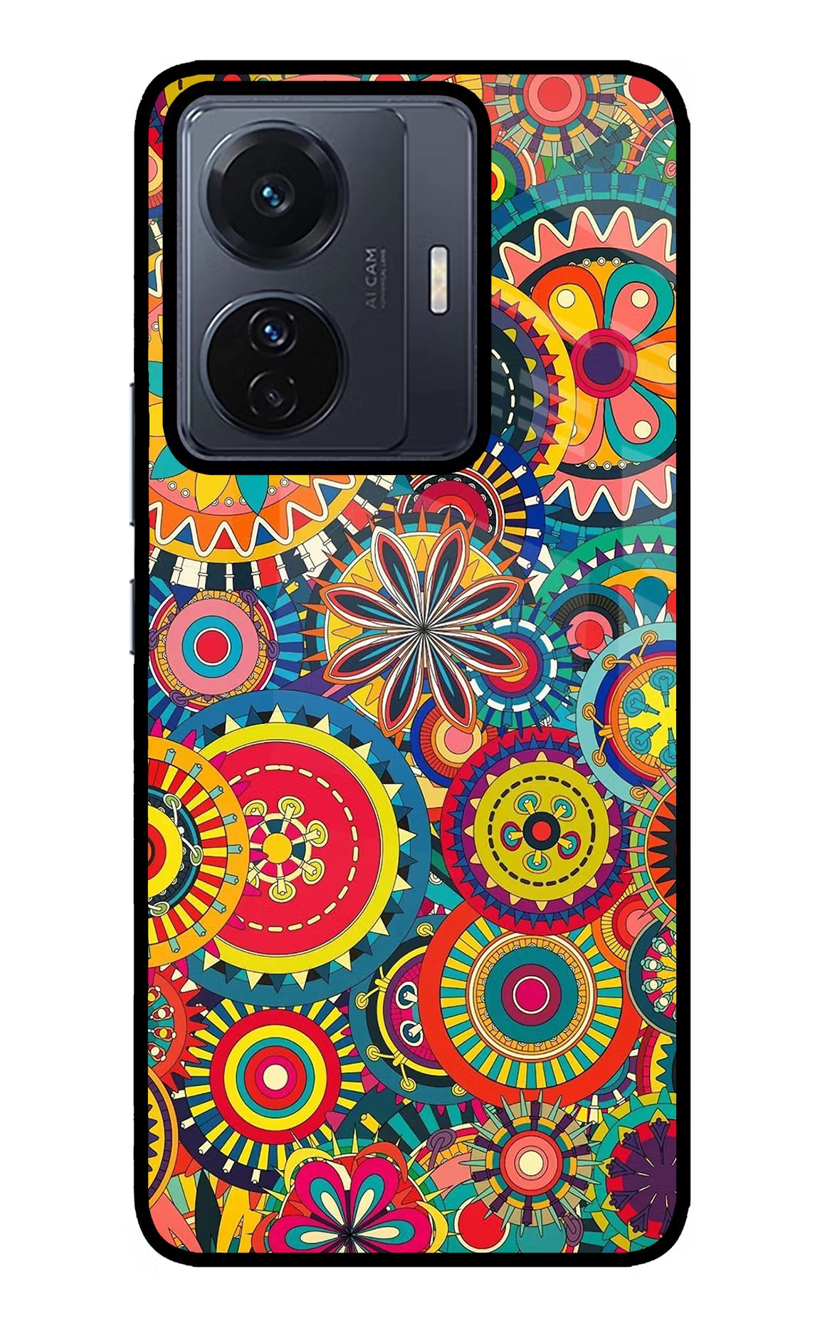 Gol Gol Art Vivo T1 Pro 5G Glass Case Back Cover by Casekaro