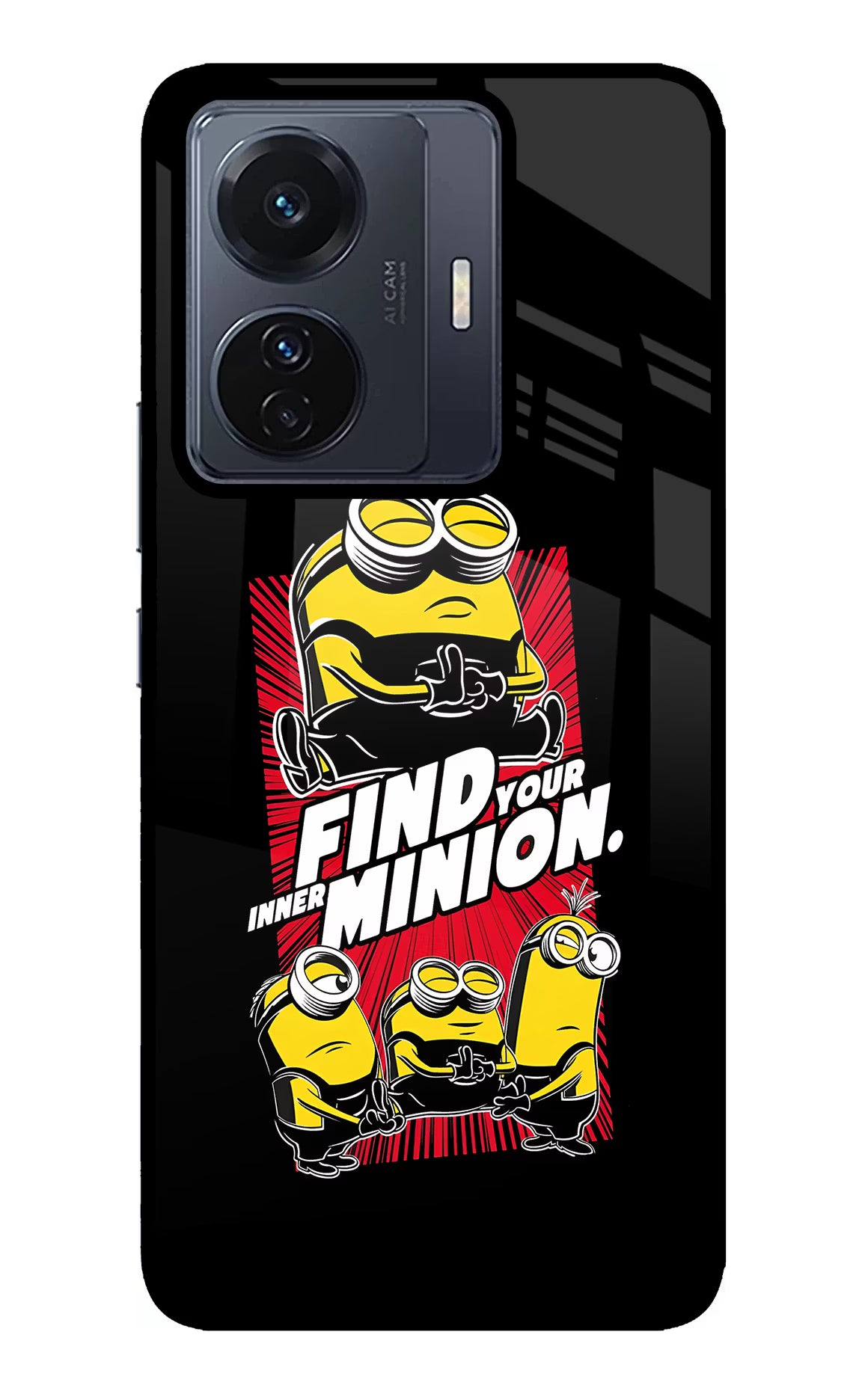 Find your inner Minion Vivo T1 Pro 5G Glass Case Back Cover by Casekaro