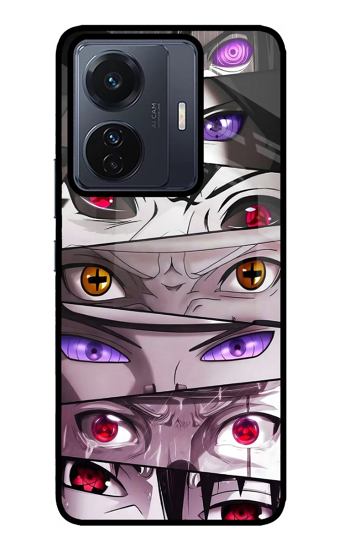Naruto Anime Vivo T1 Pro 5G Glass Case Back Cover by Casekaro