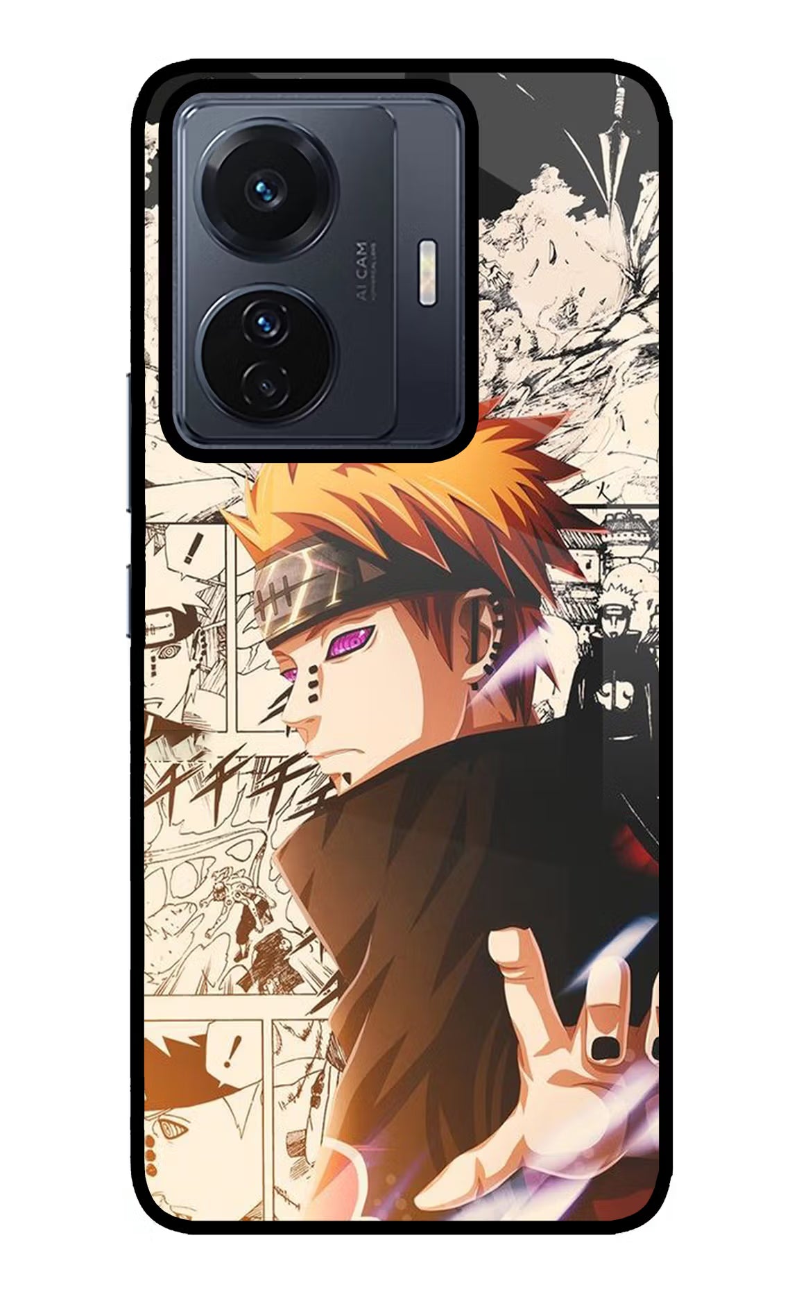 Pain Anime Vivo T1 Pro 5G Glass Case Back Cover by Casekaro
