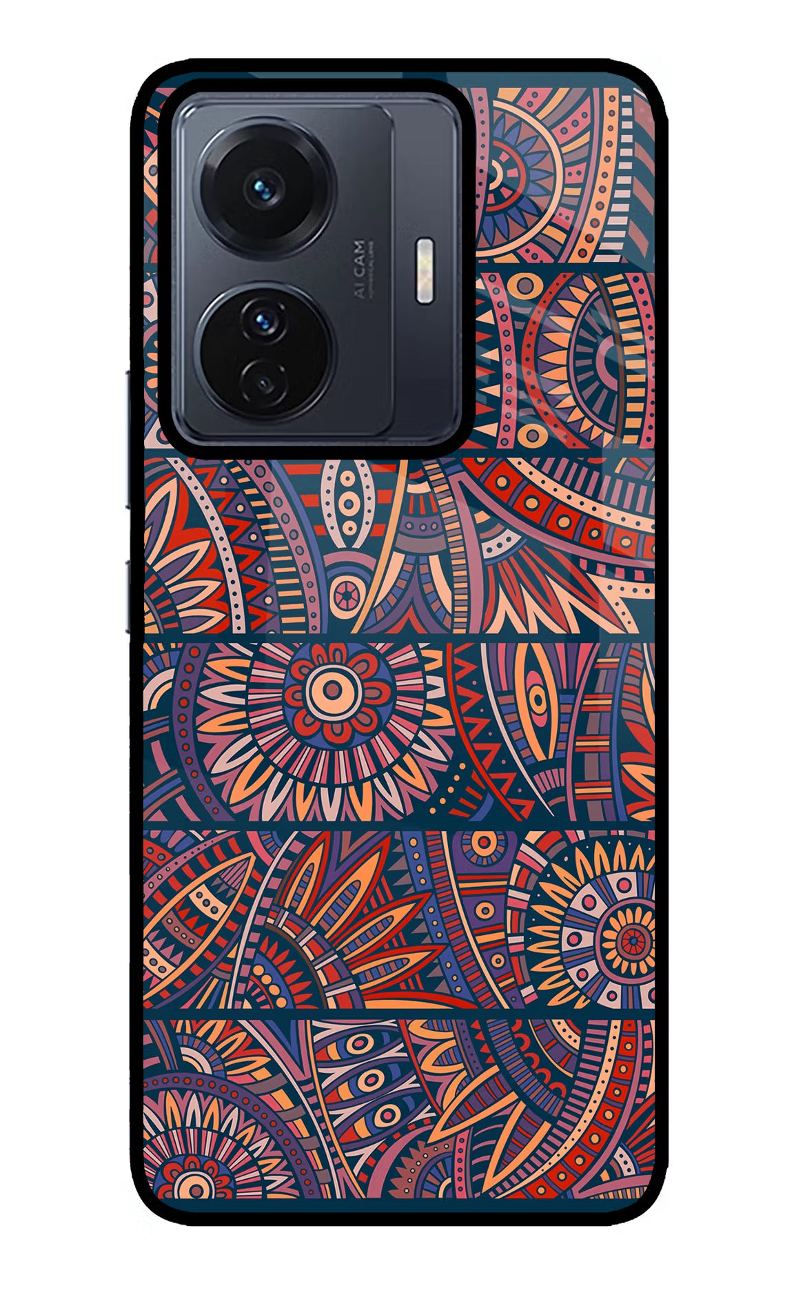 African Culture Design Vivo T1 Pro 5G Glass Case Back Cover by Casekaro