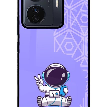 Cute Astronaut Chilling Vivo T1 Pro 5G Glass Case
