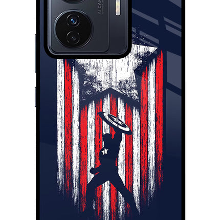 Captain America Marvel Art Vivo T1 Pro 5G Glass Case