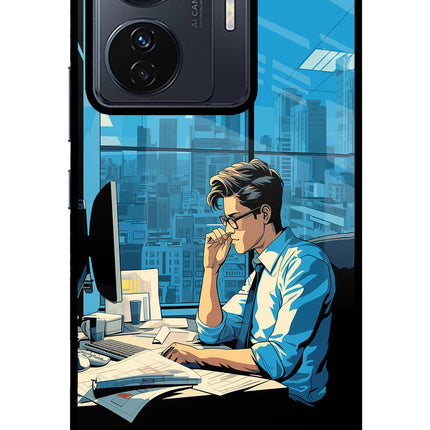 Focused Hustler (AI Generated) Vivo T1 Pro 5G Glass Case