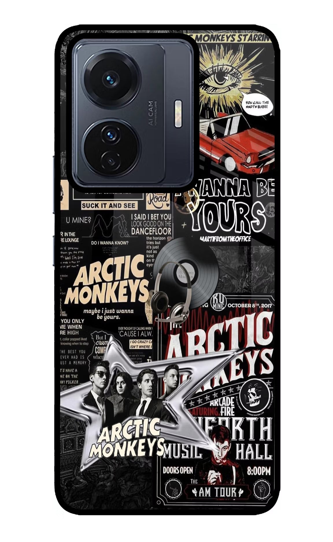Arctic Monkeys Vivo T1 Pro 5G Glass Case Back Cover by Casekaro