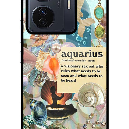 Aquarius Zodiac Vivo T1 Pro 5G Glass Case