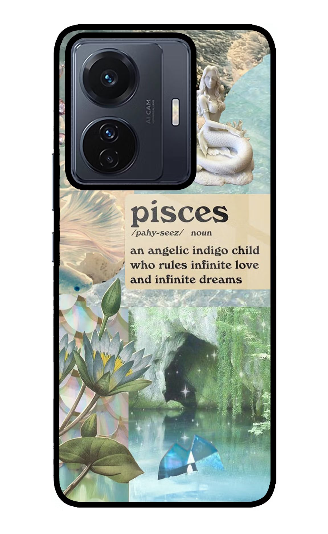Pisces Zodiac Vivo T1 Pro 5G Glass Case Back Cover by Casekaro