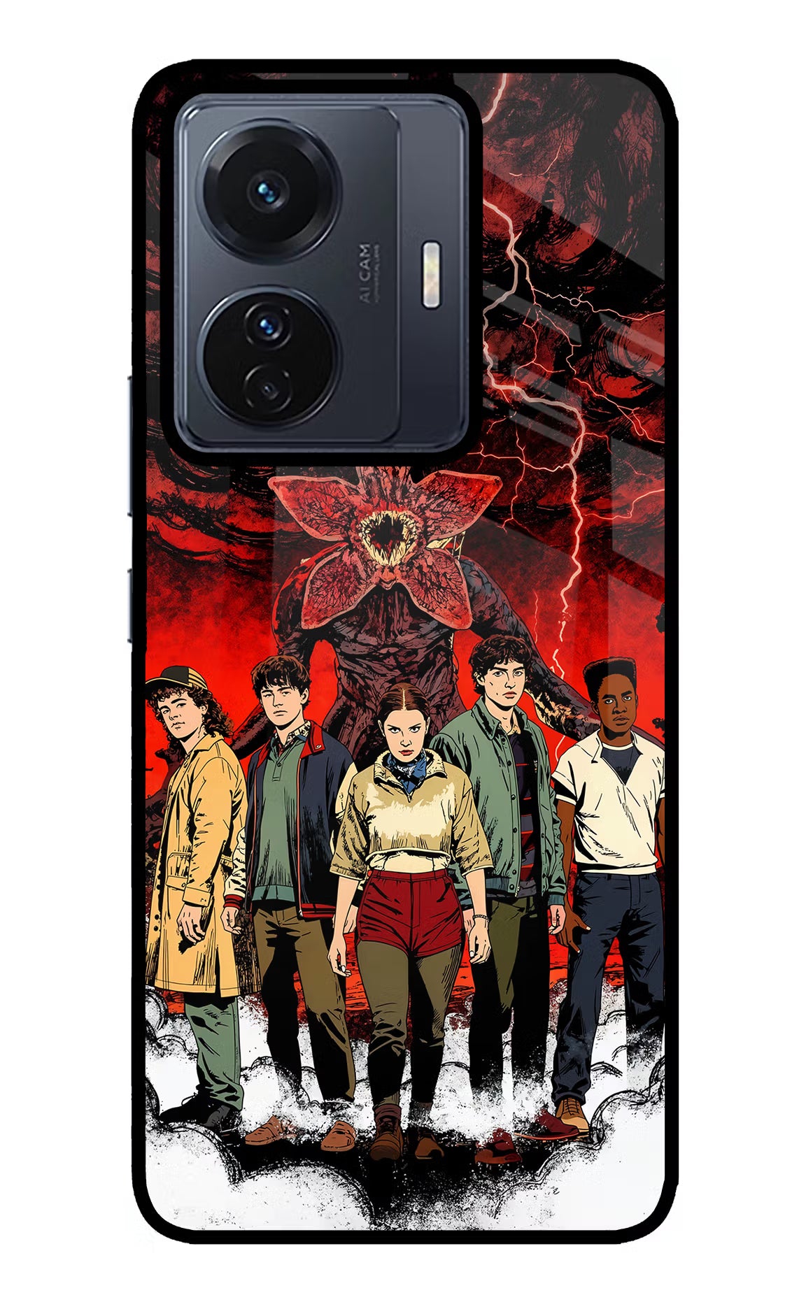 Ordinary Things Characters Vivo T1 Pro 5G Glass Case Back Cover by Casekaro