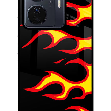 Side Sweep Flames Vivo T1 Pro 5G Glass Case