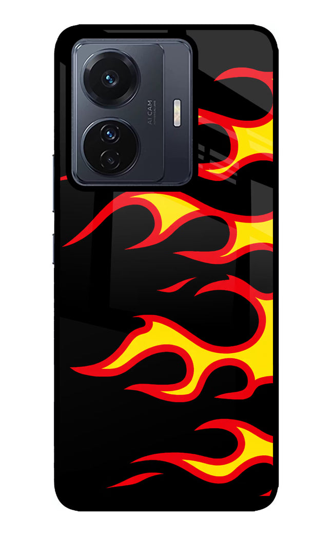 Side Sweep Flames Vivo T1 Pro 5G Glass Case