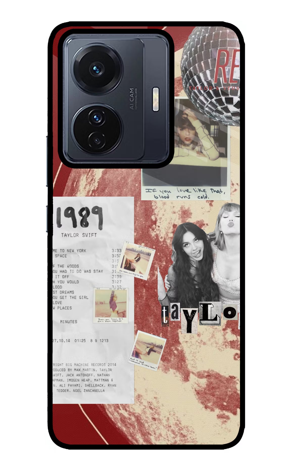 Taylor Swift Vivo T1 Pro 5G Glass Case Back Cover by Casekaro